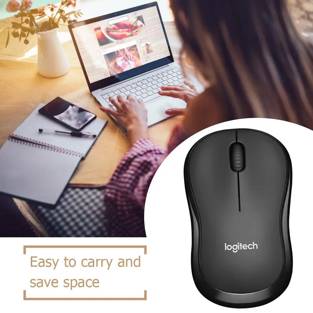 Logitech M185 беспроводная мышь 1000 точек/дюйм Офисный Компьютерный USB нано-приемник для домашнего использования ПК/ноутбук Windows Mac коврик мыши
