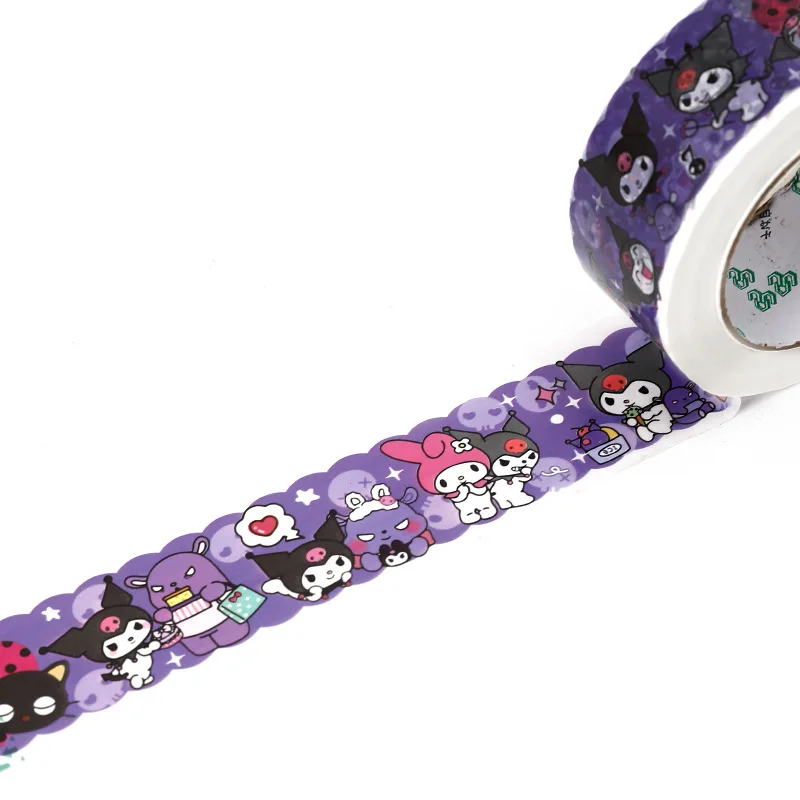 DHF062 New arrival Sanrioed Packing sticky tape anime Kawaii Kuromi Waterproof Transfer Opp Bopp Adhesive Packing Tape