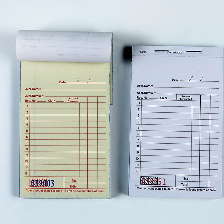 CT-1A Good Sale White  Color Guest Check Waiter Pads For Sale
