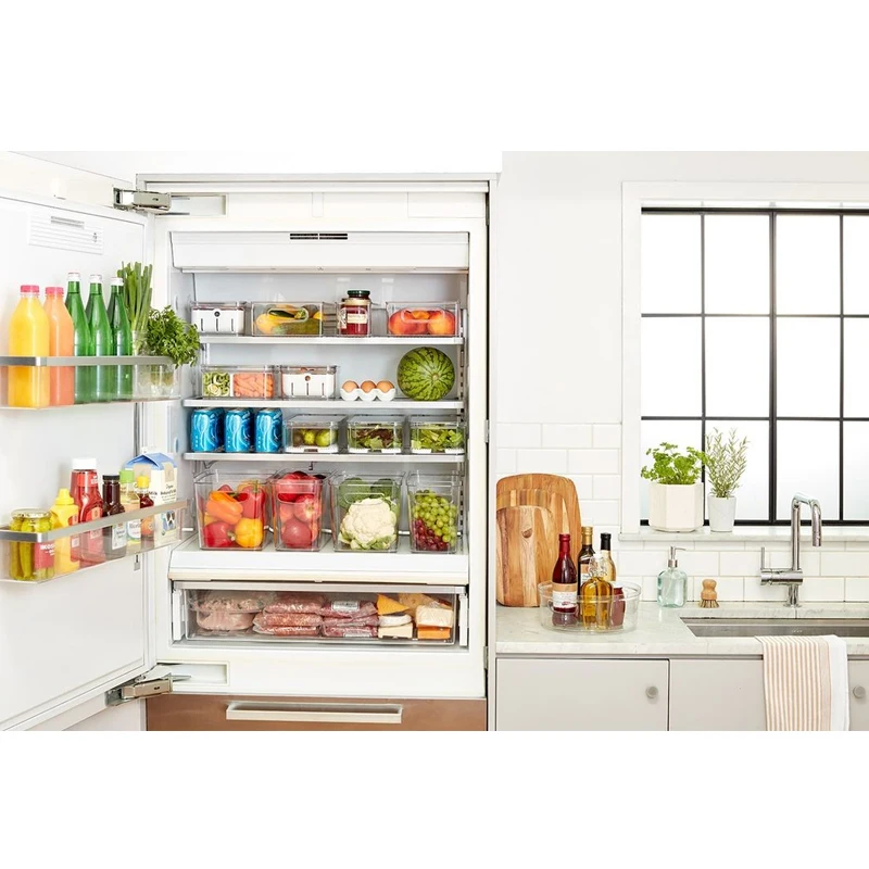  Fridge Storage Containers PET Organization Box BPA Free Freezer Cabinet Drawer Kitchen Food with
