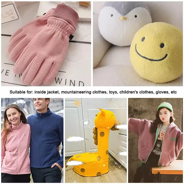 Custom Fleece Fabric 400 Gsm Double Side Brushed Anti-pill Heavyweight Plain Dye Fleece Fabric For Hoodie Blanket  Keep Warm