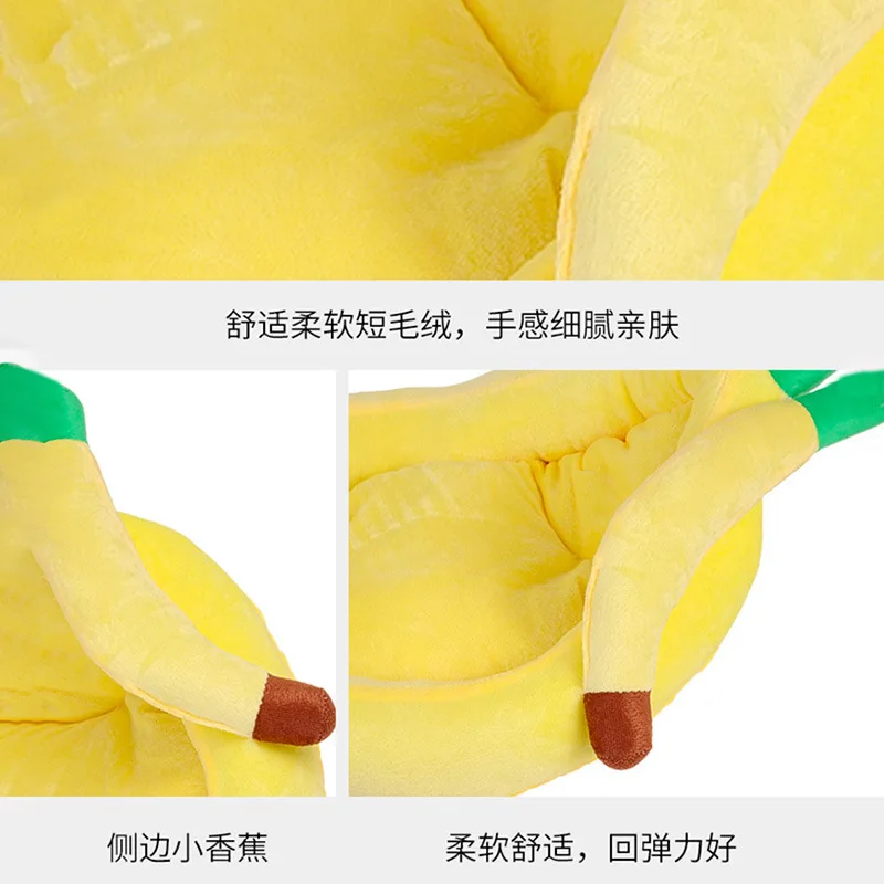 Jiefan factory direct dog boat warm removable and washable pet banana nest