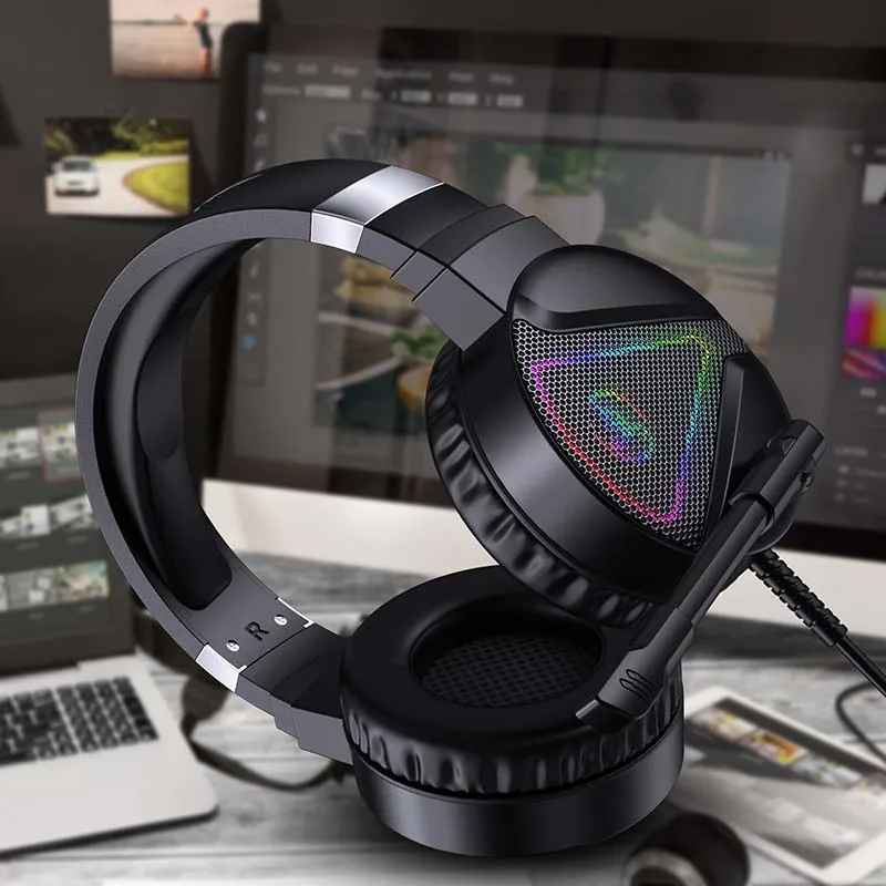 High Quality Wired RGB Professional 7.1 Gamer Headphone Gaming Headset with Microphone