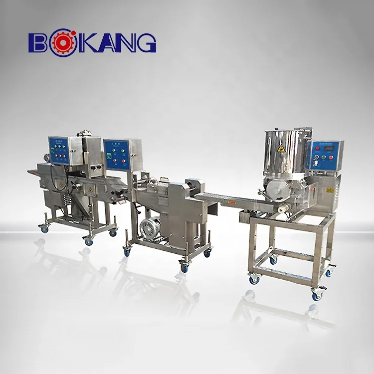 Shrimp Dipping Battering Chicken Fillet Bread Crumbs Covering Coating Machine