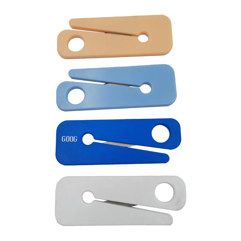 office christmas wrapping gift seat belt cutter promotional plastic box cutter utility knife