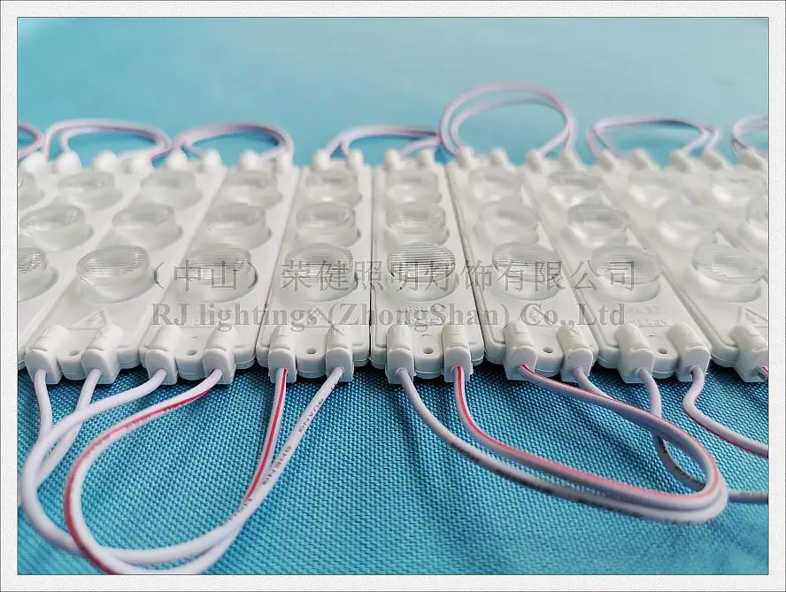AC110V / AC220V светодиодный модуль SMD 3030 3 LED IP65 с объективом для рекламы световых коробок и вывесок в наличии готов к отправке