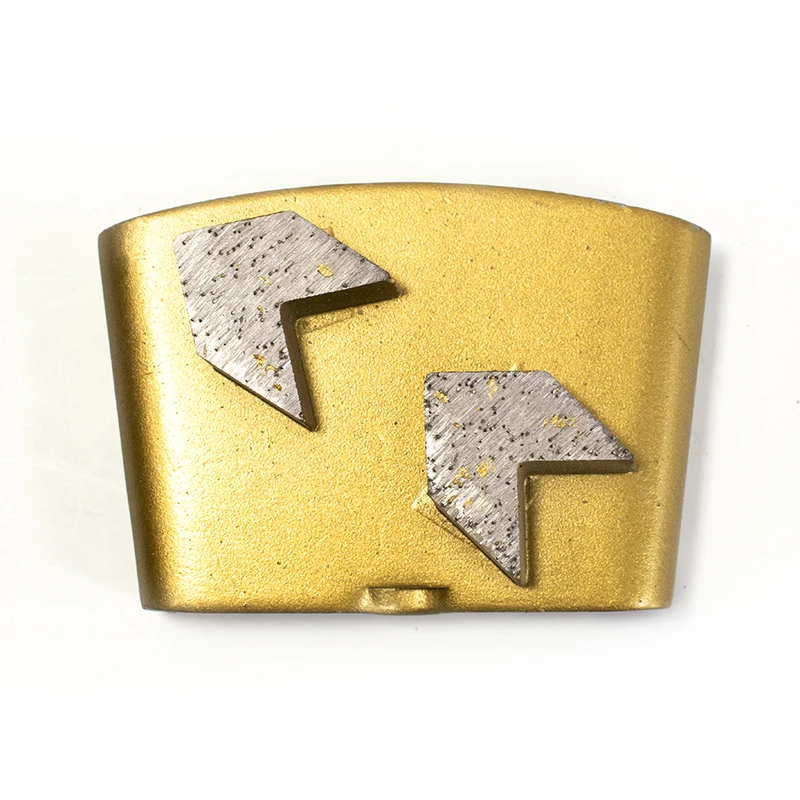Somebetter Diamond Shoes with Double Arrow Segments Concrete Grinding Diamond Shoes for HTC floor grinder