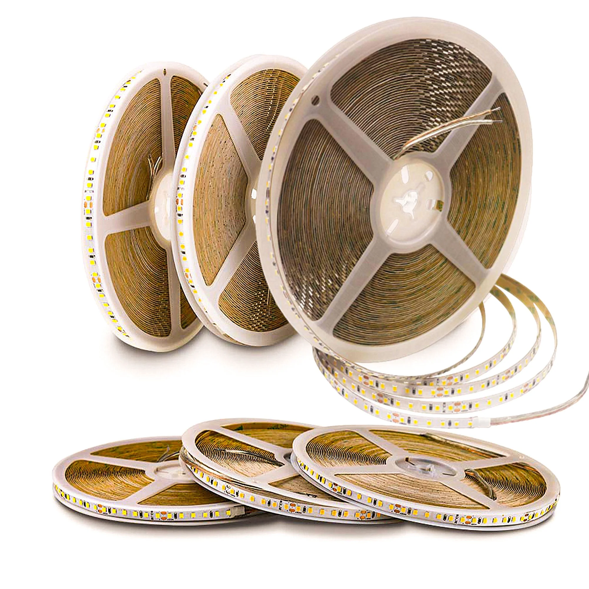 EXW Best Price MOQ5000M 3000/4000/6500K IP20 led strip light 8MM strip led light 120leds 12V/24v smd 2835 led strip light 24v
