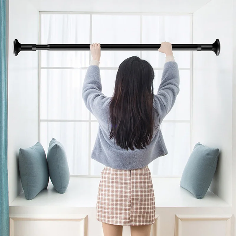 Most Useful Portable Custom Decorative Shower Curtain Rod Rustproof Corner No Drill Tension BATHROOM CURTAIN ROD for Storage