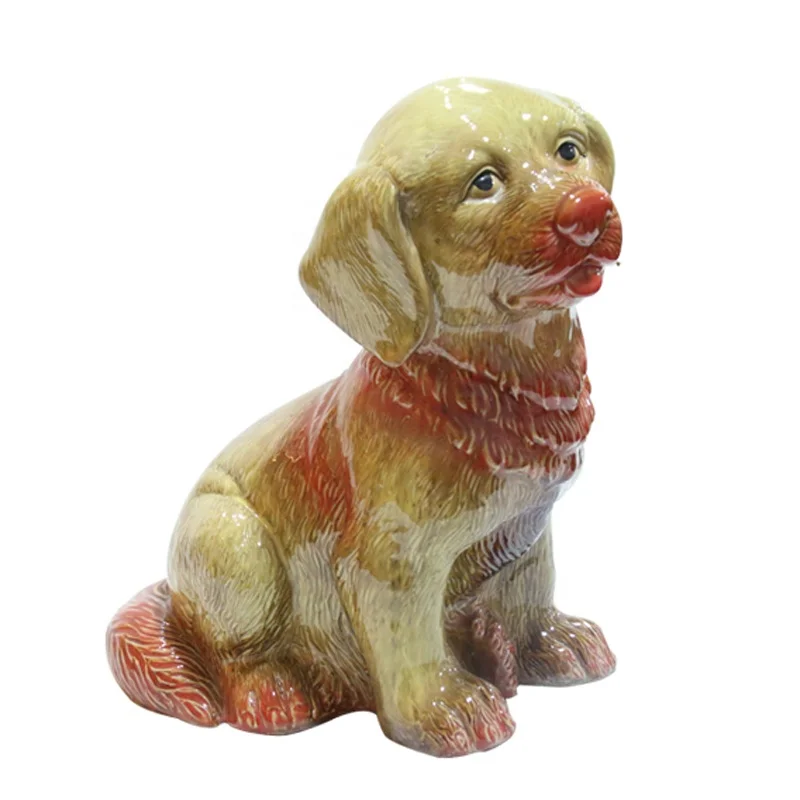 Украшение дома статуя животных Керамическая собака