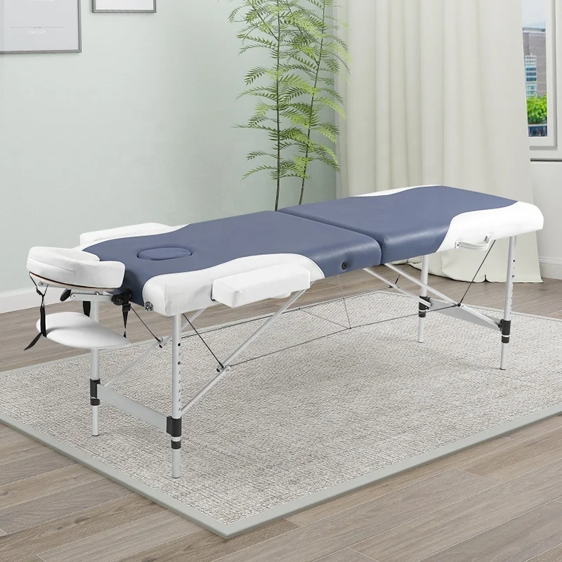 Hot Selling Lightweight Foldable Cama Para Masaje Beauty Salon Bed Portable Folding Spa Bed Height Adjustable Massage Bed Table