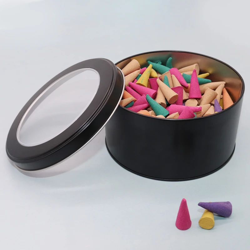 Custom Food Grade Airtight Small Tea Coffee Container Metal Round Tin Box/Can With Clear Window