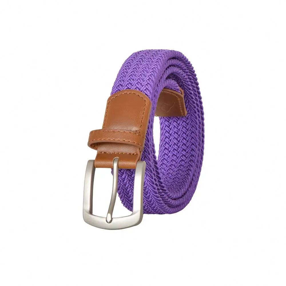 YWHCHI Fabric Male Braided Rope Strap Leather Woven Stretch Elastic Trouser Belt Fabric Weave Belts for Mens