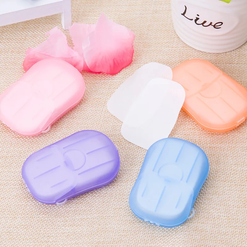 Portable Mini Paper Soap Outdoor Travel Soap Paper Bath Clean Scented Slice Soap Flakes For Hand Washing