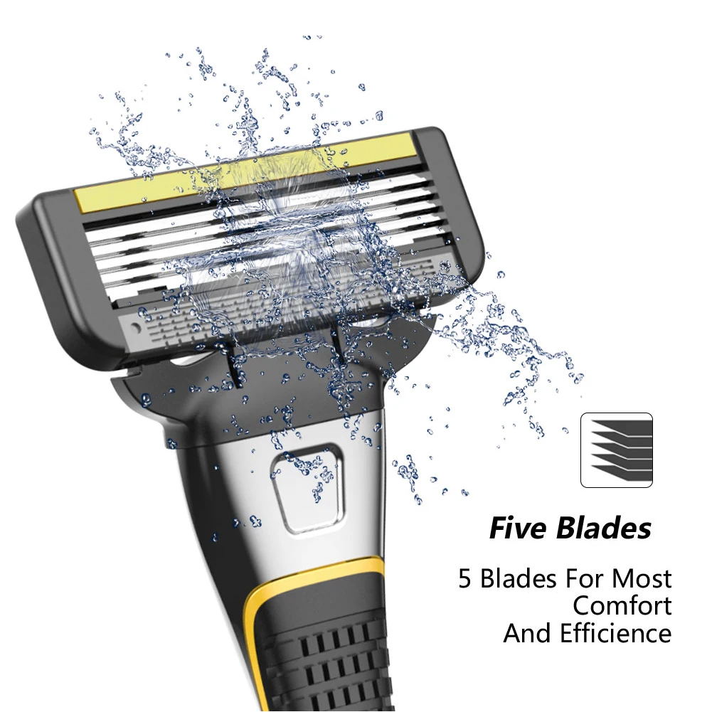 Rasierer Beard Metal Razor 5 Five Blaes Men Premium Safety Razor sets