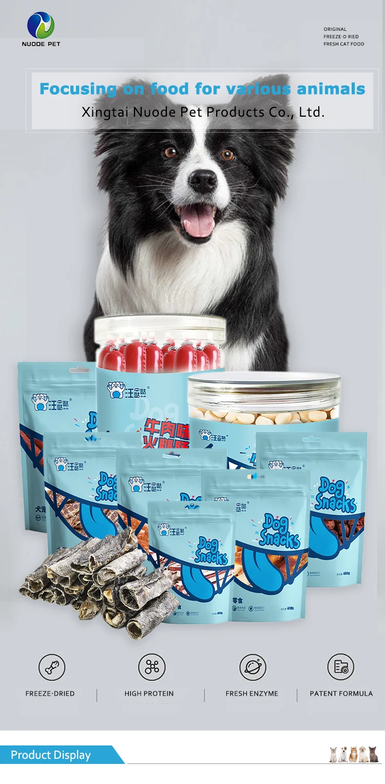 Factory Supply Wangdada natural Fish skin jerky health dog treat snack OEM ODM high quality 85g per bag pet dogs Feed