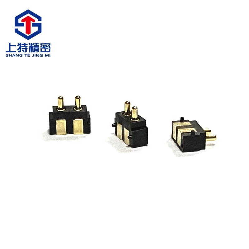 Standard Pogo Pin, 2PIN 2.5PH 5.5H, Spring Loaded Gold Plating Side Solder Pogo Pin Connector