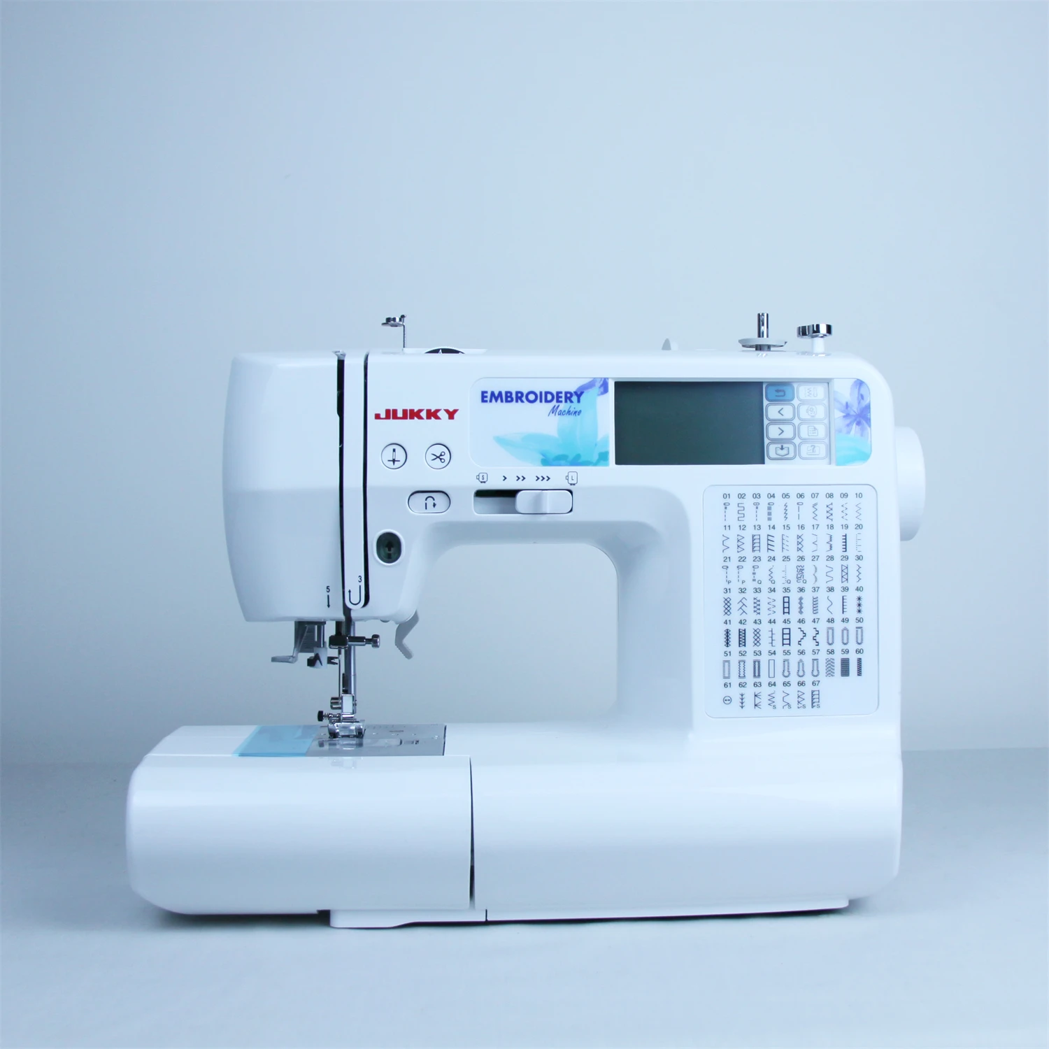 JK890 Computerized Embroidery Sewing Machine Support USB for Home Use 75 Patterns Easy to Operate for Beginners DIY Manual Class
