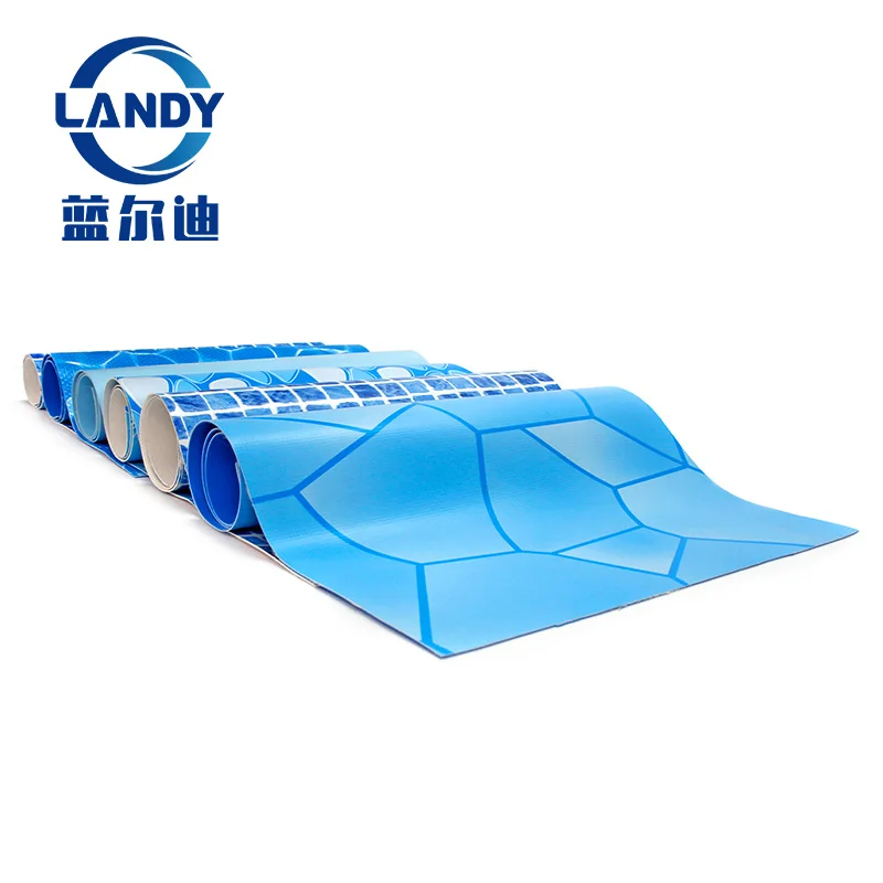 Landy Dark Blue Inground Swimming Pool Liners PVC Material for Large Hotel Swimming Pool