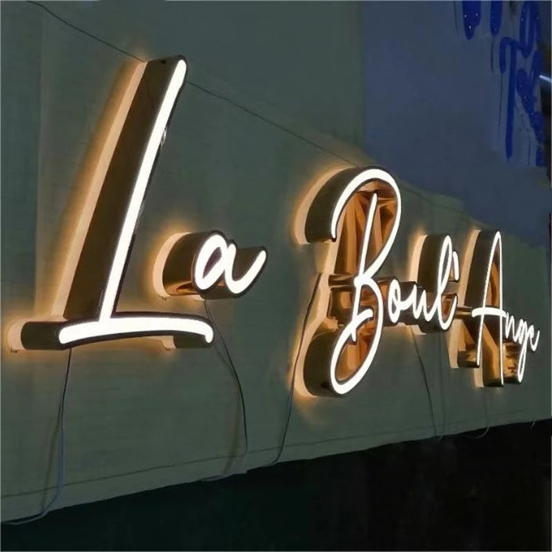 Custom Business Led Sample Box Outdoor Advertising Light up Letters Led Sign Indoor Office Logo Sign