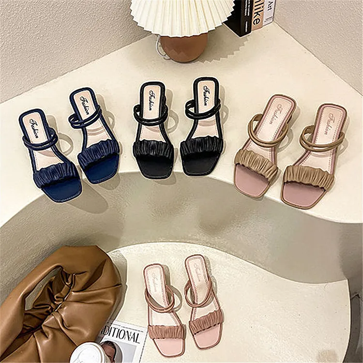 Hot sale Factory price slippers Vacation casual outer fashion women shoes flat-bottomed lady lazy sandals