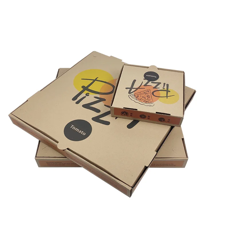 Custom Printed Large Shaped Pizza Packing Delivery Box Supplier Foldable 12 14 16 18 Inch Corrugated Pizza Box