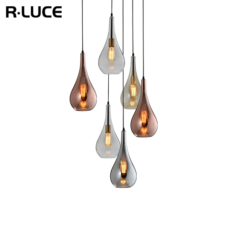 Nordic bell Glass  China Home Modern Design Lamp Led Ceiling Lighting Luxury Zhongshan Indoor Chandeliers Pendant Lights