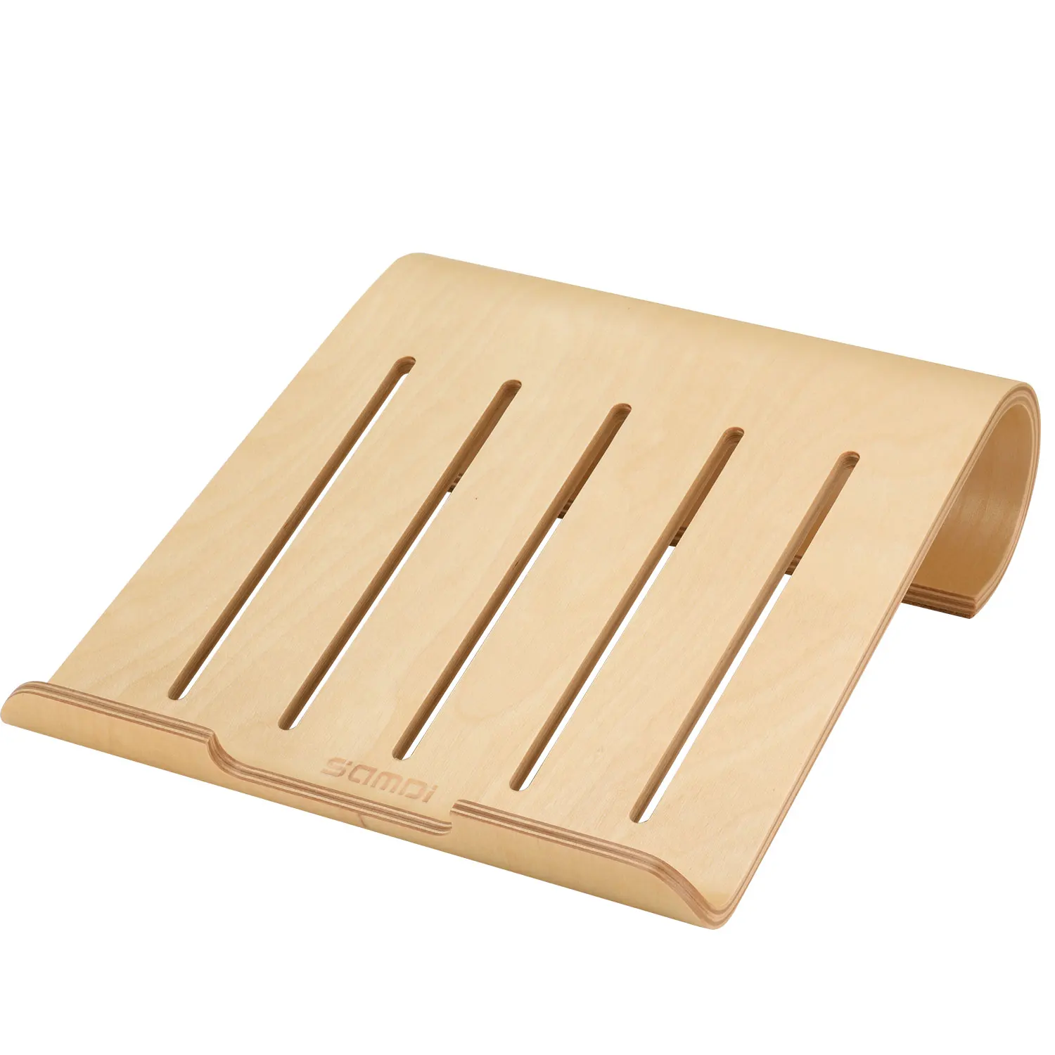 SAMDI Wooden Low Cooling Rack Wood Laptop Stand Heat Dissipation Desktop Cooling Originality Must For Lazy