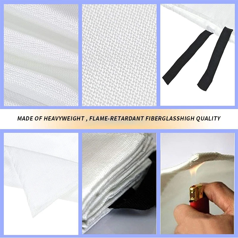 1.0*1.0m Fire Proof Insulation Ceramic Fiber Blanket Professional Fire Retardant Glass Fiber Fireproof Blanket