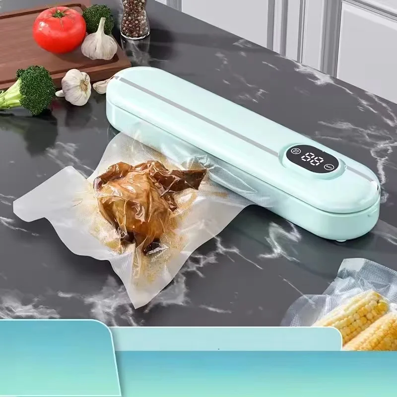 Portable Plastic Household Vacuum Food Sealer With Cutter 2 In 1 Heat Compact Mini Heat Bag Sealer