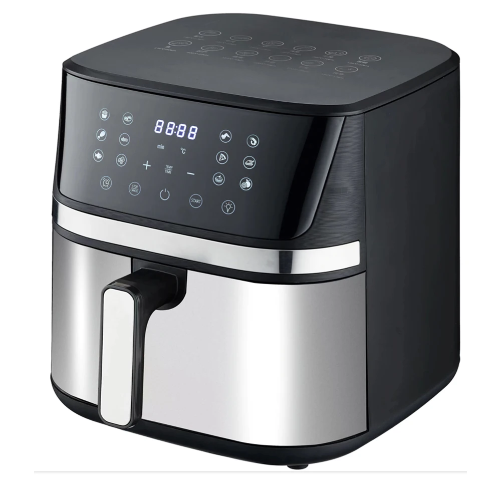 6L 7L 8L Stainless Steel Housing Digital Air Fryer Brushed Surface Non-stick Cooking Smart Wifi Air Fryers