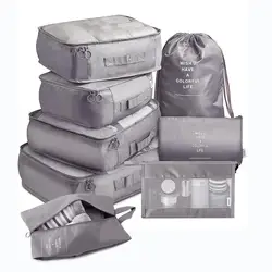 Packing Cubes for Travel 8Pcs Travel Cubes Set Foldable Suitcase Organizer Lightweight Luggage Storage Bag