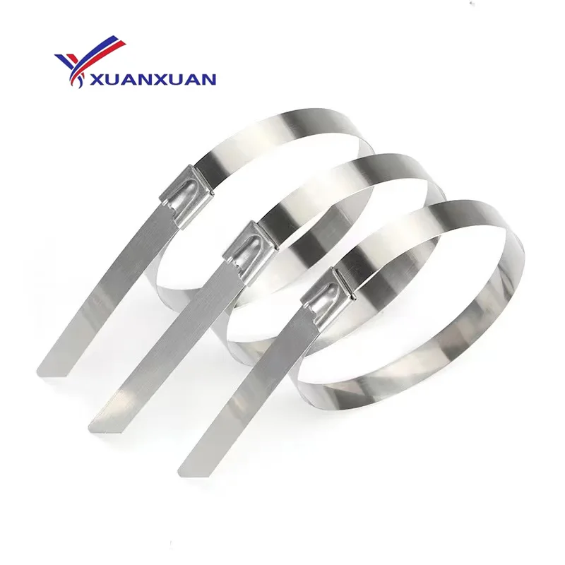 Stainless steel cable twist tie lock metal zip wrap coated metal detectable cable tie