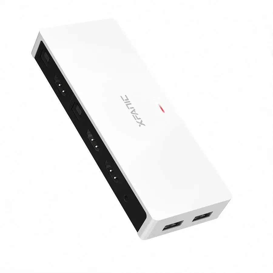 Двойной монитор Расширенный дисплей 4K @ 60 Гц USB 3,0 переключатель HDTV KVM переключатель коробка с функцией масштабирования