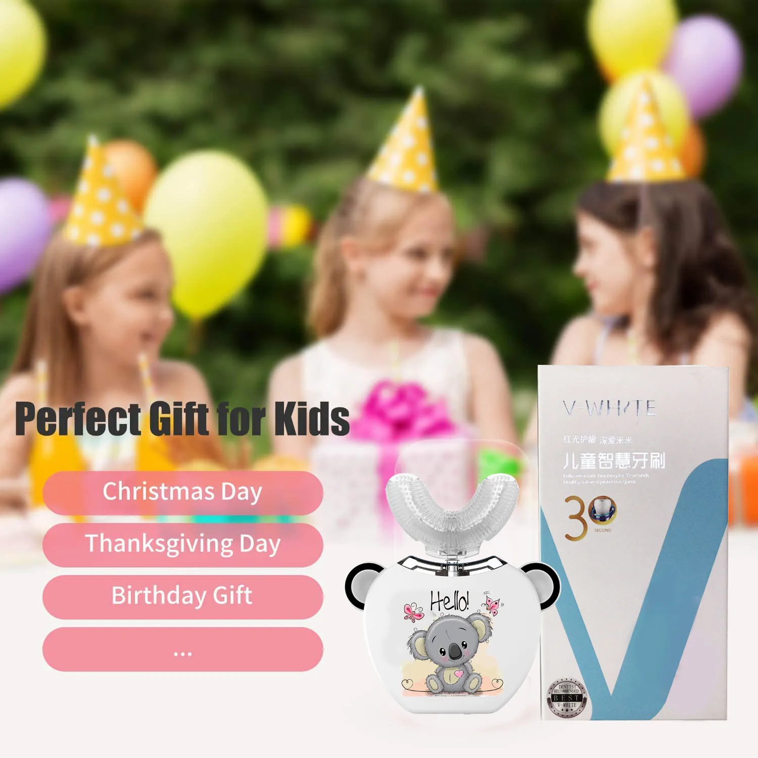 2021 new child travel rechargeable sonic electric u toothbrush 360 rechargeable kids electric toothbrush