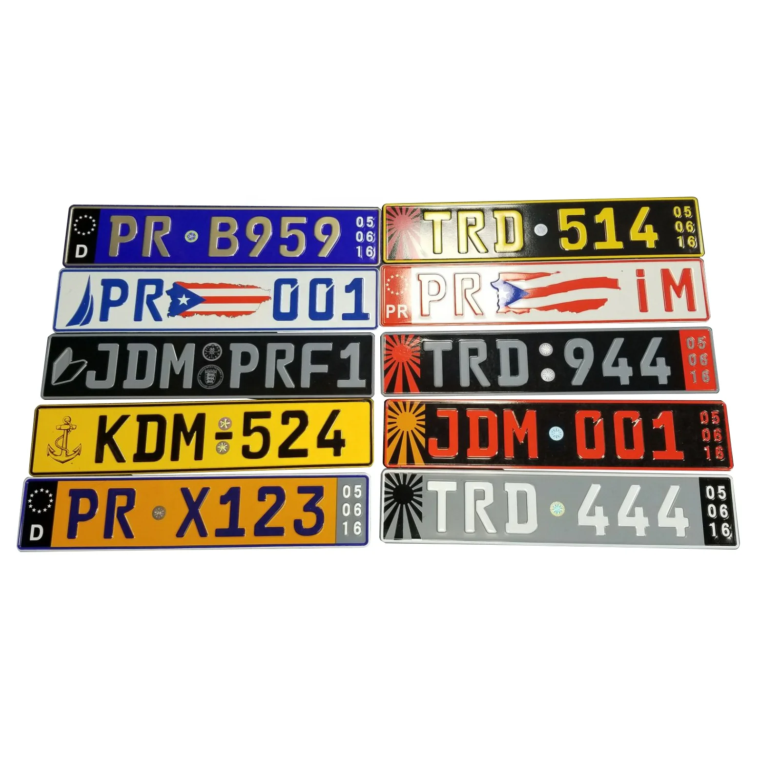 Алюминиевые номерные знаки с индивидуальным логотипом от производителя nautica