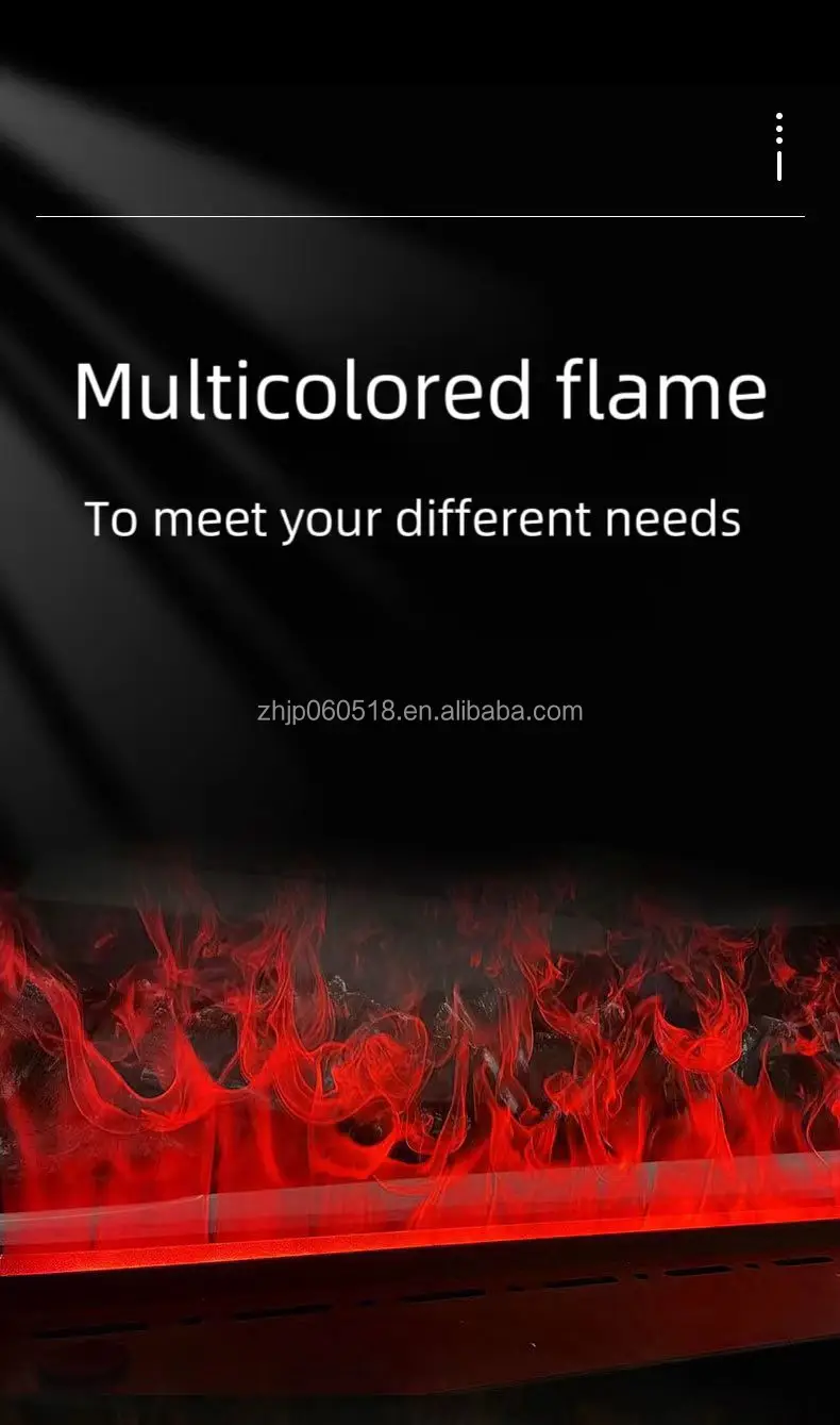 3D LED Electric Wall place Designer Style Remote Control Features Flame Water Mist Steam Apartment Garden Ornament