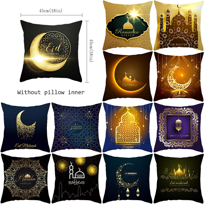 Superwin CTO 2025 Factory Outlet Ramadan Pillow Cases Decorative Mubarak Throw Pillow Case Eid Pillow Covers Cushion Case