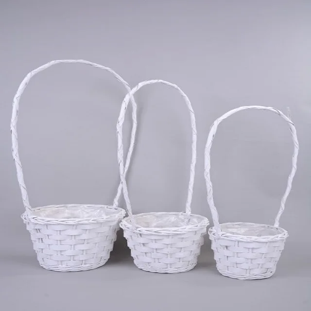 
Hot sales chipwood handmade flower Fruit basket 