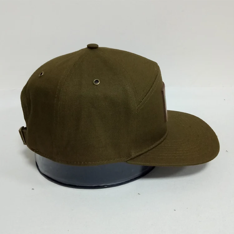 Factory leather patch sport golf caps custom logo men blank cotton Gorros dad hats 7 panel snapback caps