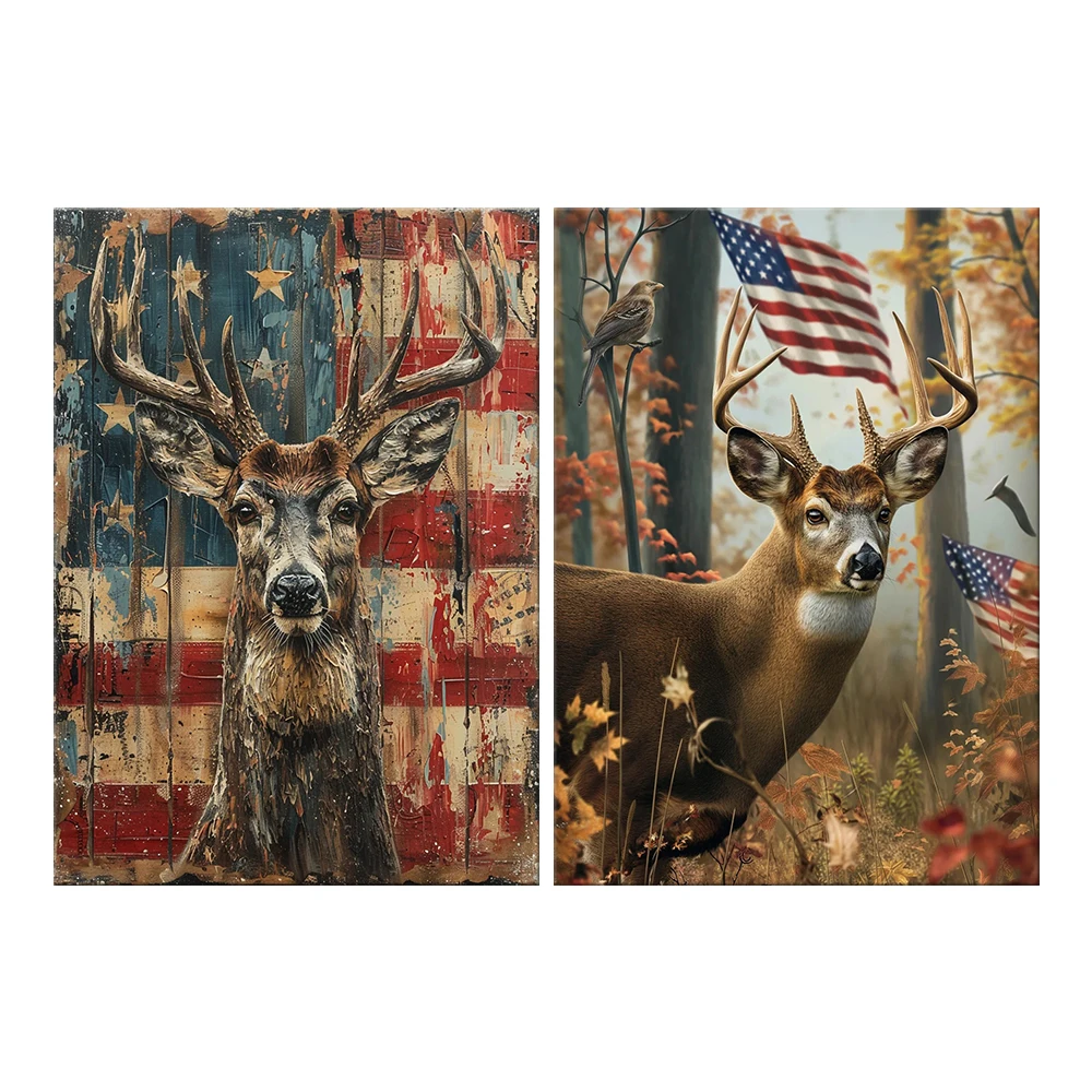 Canvas wall art Living Room large wall decoration Office stretch canvas print painting elk picture art Hotel wall decoration