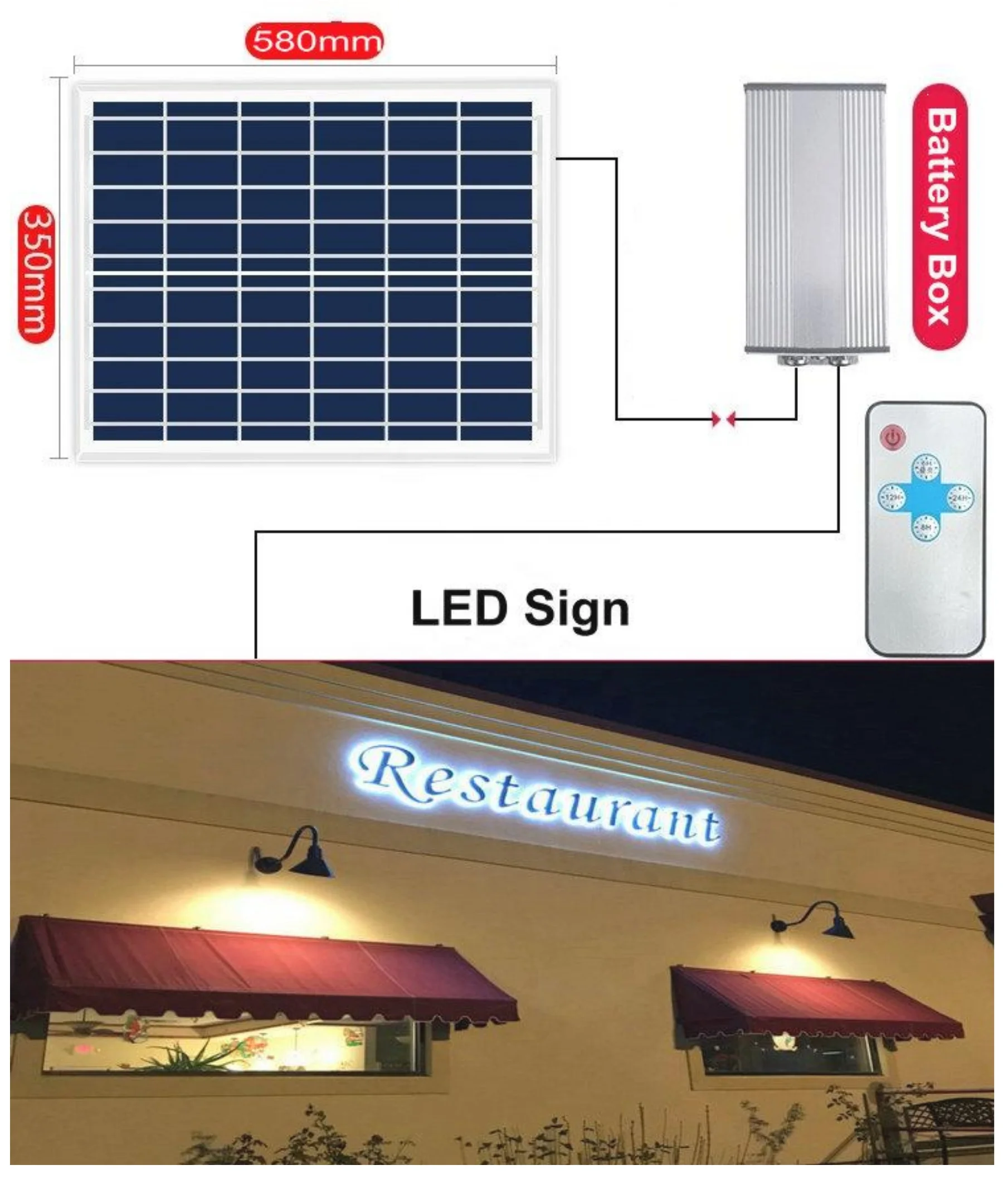 Custom Factory Direct Cheap Price Electrical Signs Solar Powered Letters For Wall Waterproof Led Signs Outdoor Advertising