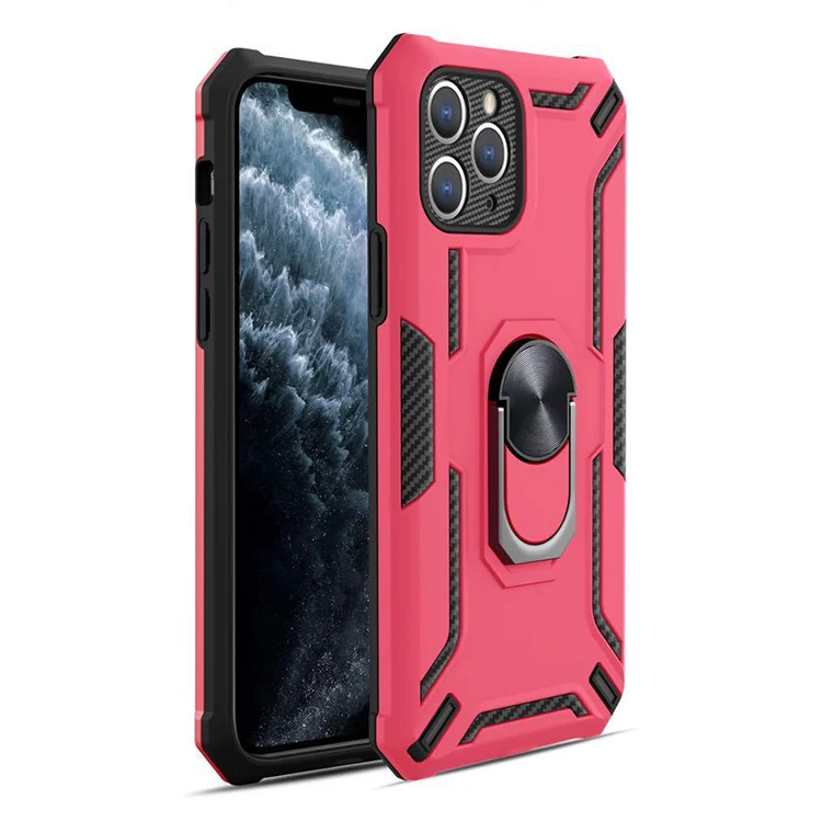 Strong heavy duty 2 in 1 robot magnetic car mount phone case for iPhone 14 kickstand rotation mobile cover