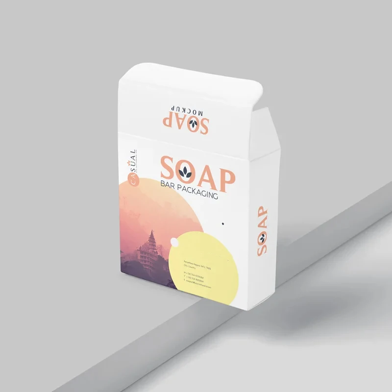 Custom Design Folding Cartons Paperboard Soap Packing Boxes with Plastic Window