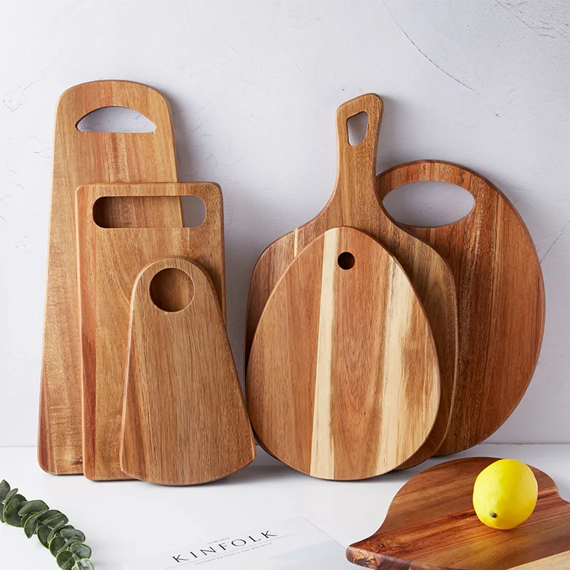 Wholesale Custom Size Wood Chopping Block Wooden Cutting Board Bread Fruit Cheese Wood Chopping Board