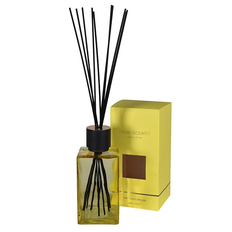 True Scent 250ML 500ML Square Diffuser Bottle Luxury Reed Diffuser Jar Air Freshener Perfume Reed Diffuser Home Decor