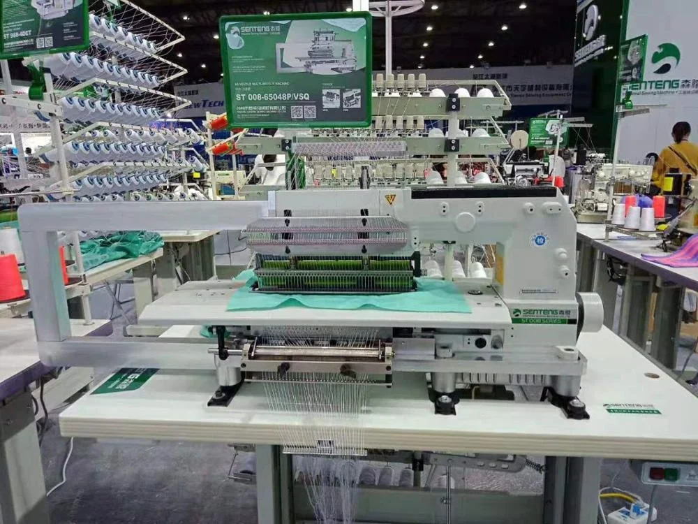 ST 008 65048P 65 Needles MULTI-NEEDLE FLAT BED SEWING MACHINE Industrial Apparel Sewing Machine