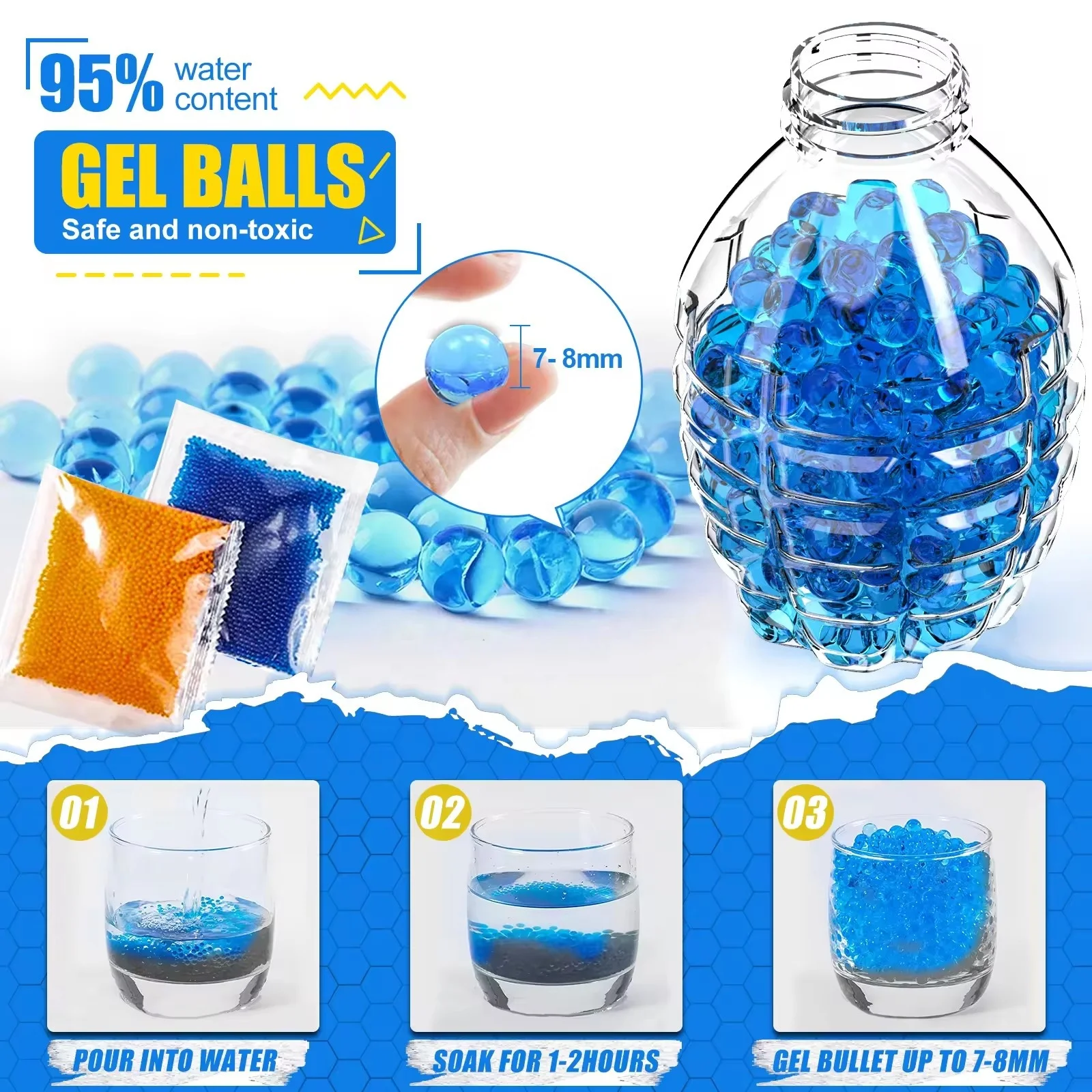 Upgrade Version Rechargeable Battery Electric Gel Ball Blaster Hydrogel Blaster Gun