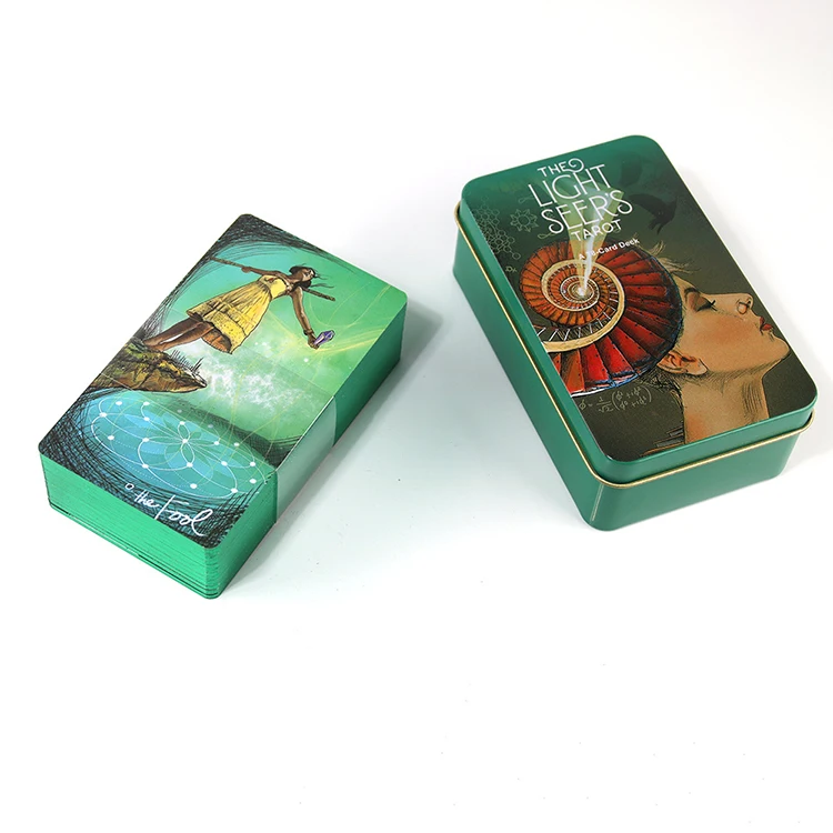 Indoor Entertainment Gold Foil Game Playing Cards Game Cards Tarot Cards with Tin Box