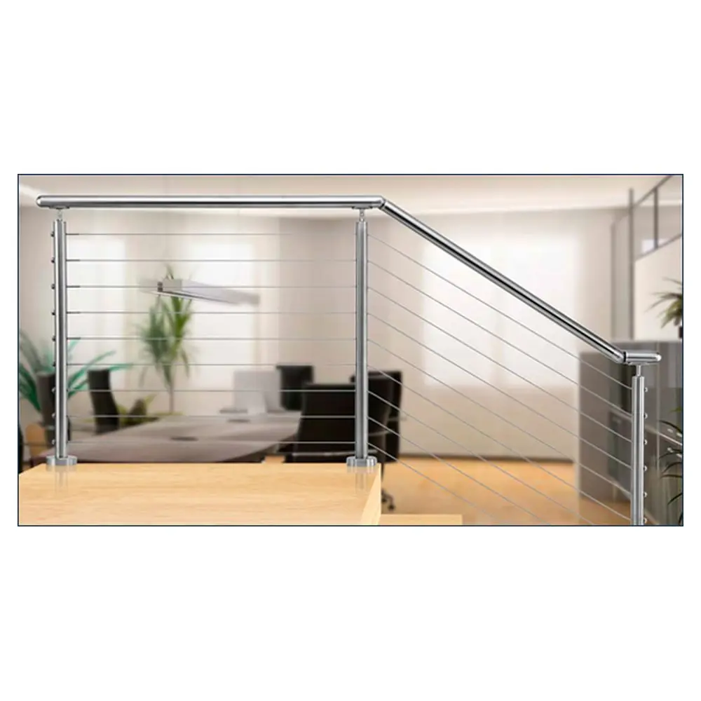 Best Price Face Mounted Brushed Stainless Steel 6mm Cable Railing with Tensioner/Durable Balustrades Made in China
